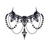 Gothic Black Lace Chain Cross Necklace Choker