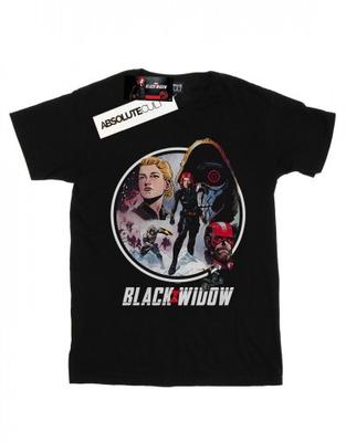 Mens Black Widow Movie Vintage Circle T-Shirt