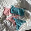 2025 Summer European & American Style Knitted Jacquard Camisole & Thong Set for Women