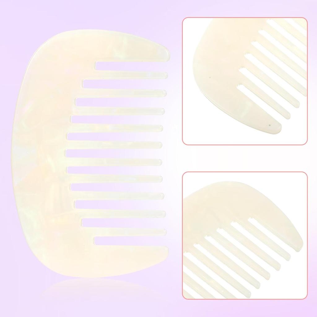 2 Pcs Travel Comb Mini Detangling Combs For Women Wide Tooth Combs Pocket Comb Small For Bangs Curly Wavy Long Hair Daily Hair Care Wet Dry