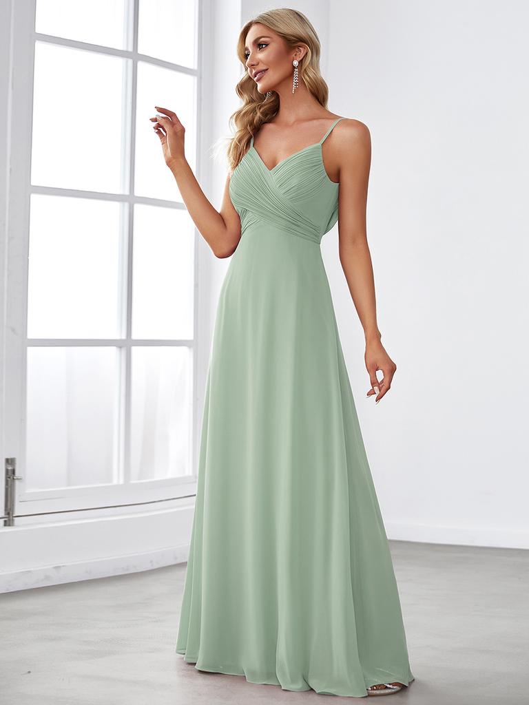 Ever-Pretty Women's Pleated Sweetheart Draped Back Floor-Length Bridesmaid Dress