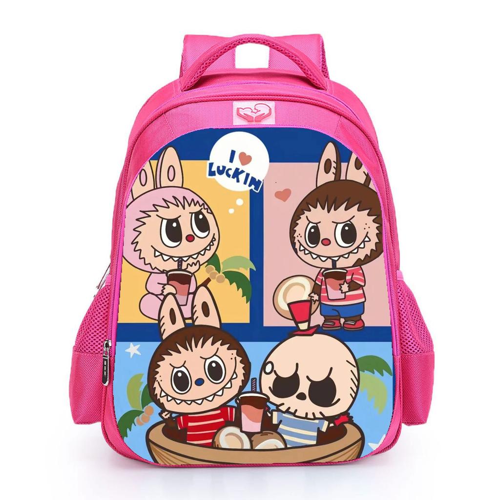 Labubu School Bag Student Polyester Comfortable Backpack Large Capacity Backpack Female 5401 CLE