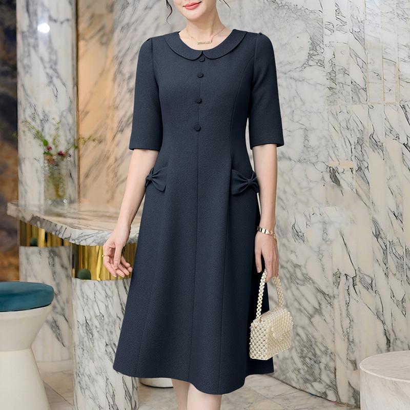 ZANZEA Women Casual Doll Collar Summer Short Sleeve Dress