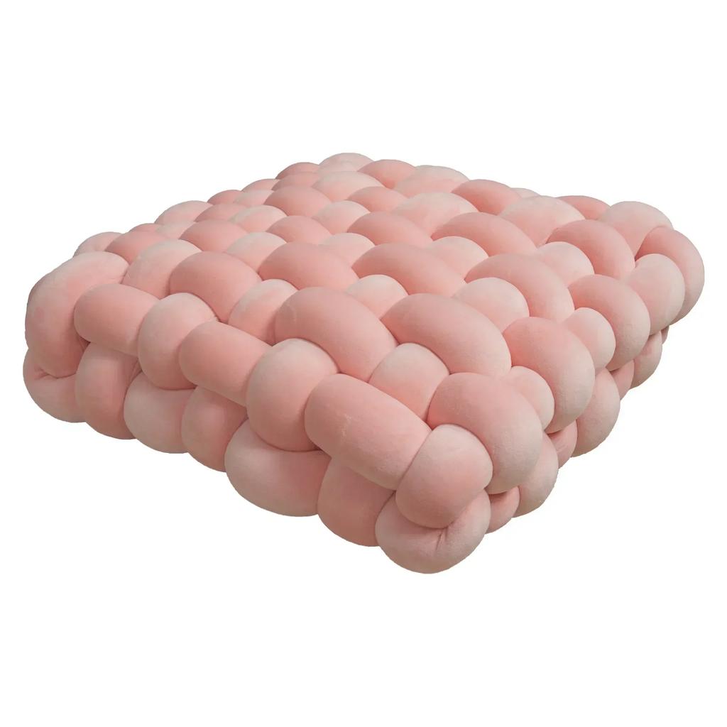 Knotted Square Cushion Nordic Aesthetic Stuffed Pillow Office Chair Decorative Plush Pillow Sleeping Back Knot Hand-made Cushion