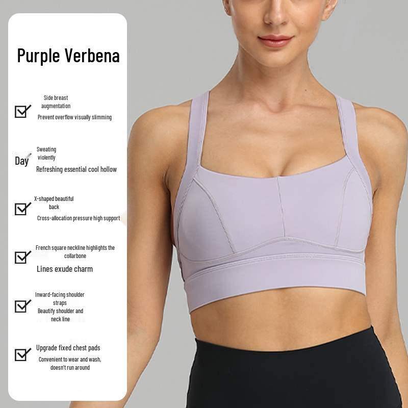 

Женский спортивный бюстгальтер больших размеров с широкими бретелями, ударопрочный, для бега - летний топ для йоги и фитнеса L