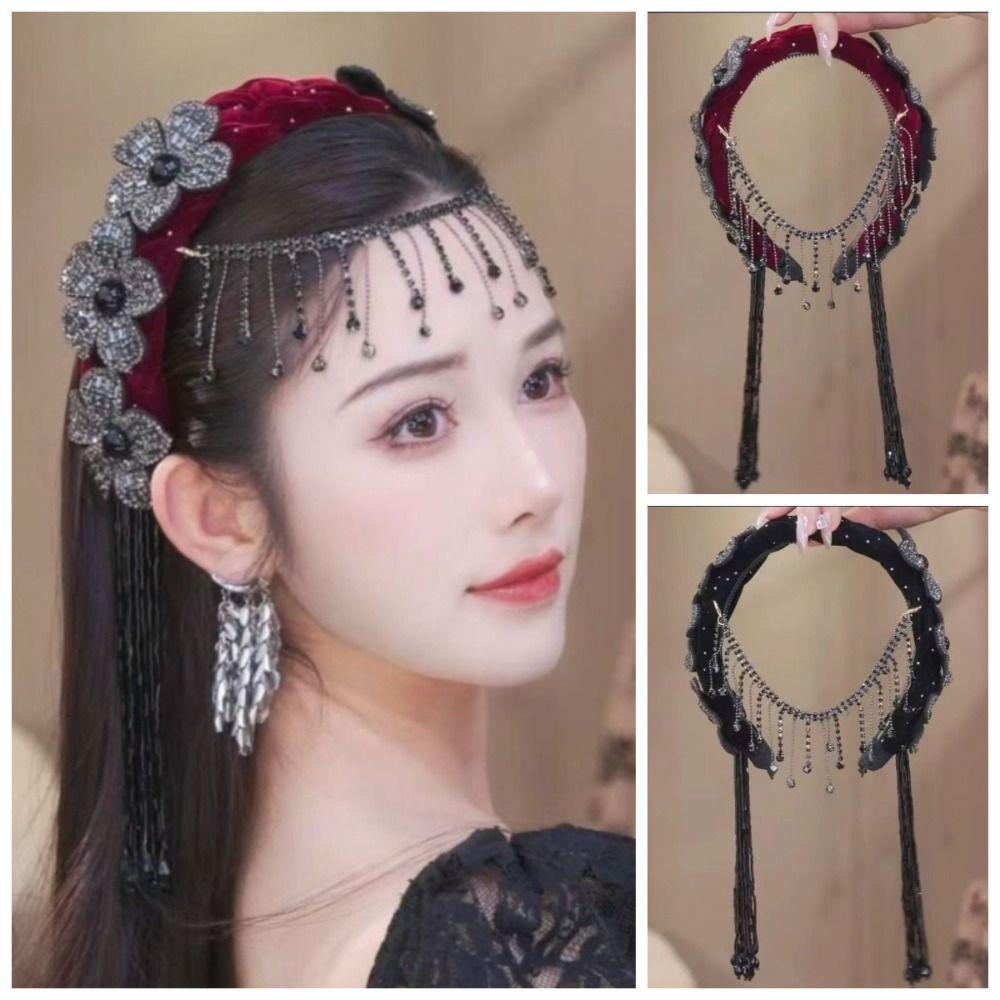 Exquisite Braid Flower Hair Hoop Sweet Elegant Headband Photo Props Wide Hair Band  Holiday Decor