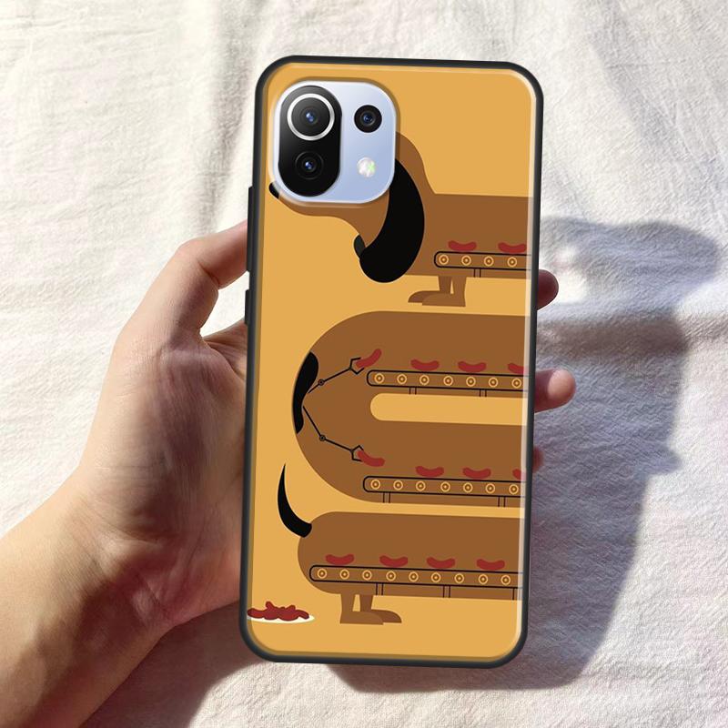 Cartoon Dachshund Sausage Dog For POCO F5 F3 F4 X4 GT M5s X3 X5 Pro Phone Case For Xiaomi 12T 11T Pro 12 X 13 Lite Cover