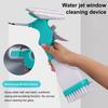 1/2/3Pcs Window Wiper 4-in-1 Glass Cleaner Scrubber Scraper Sprayer Multifunctional with Spray Bottle Window Cleaning