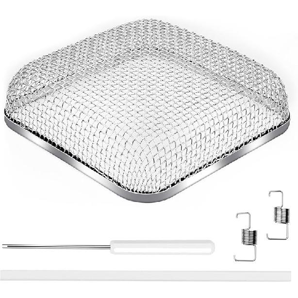 SheeChung RV Furnace Vent Screen, Flying Ect Screen Water Heater Cover For Camper, 4.5 X 4.5 X 1.3 Inch, Stainless Steel Screen With Tallation Tool &