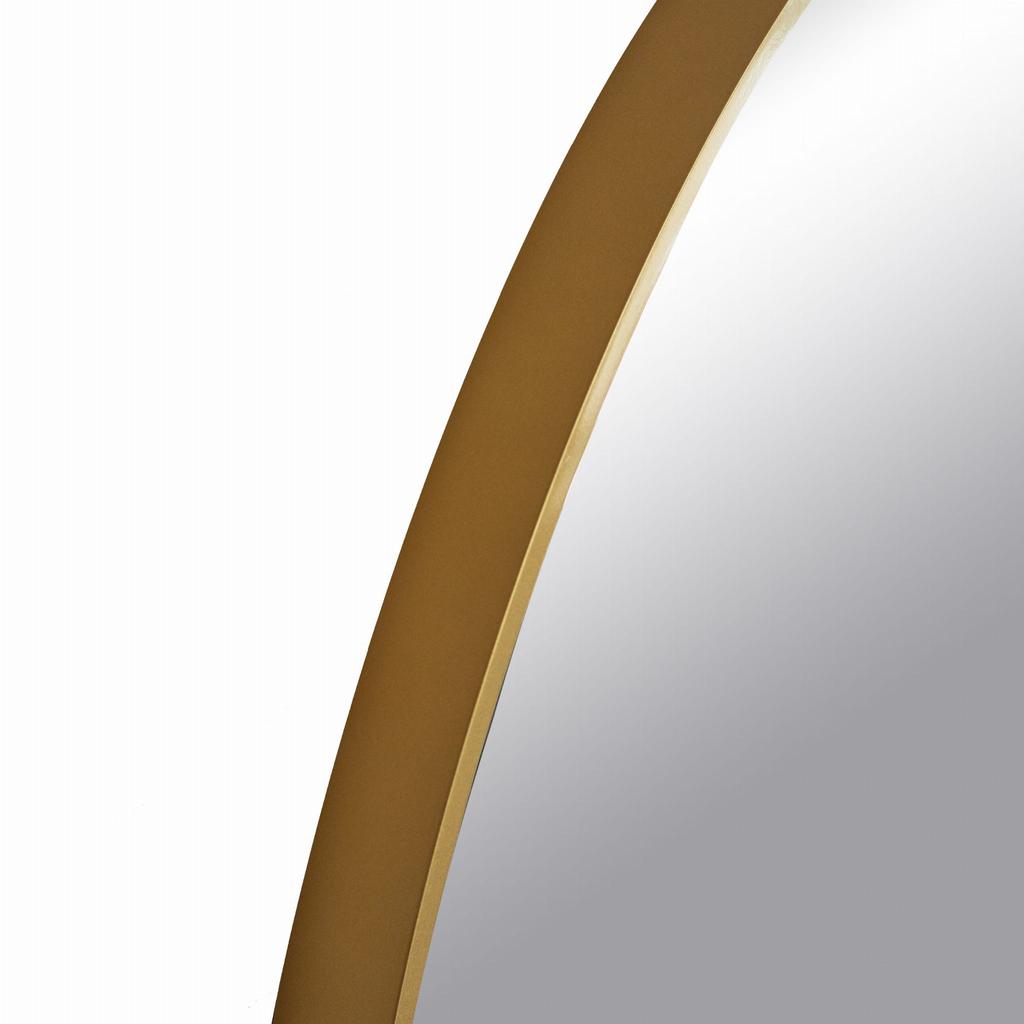Rundes Holz-Loft-Spiegel 60 Cm Gold Bd Art