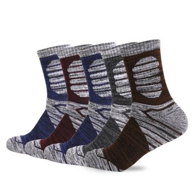 3/5 Paar Outdoor-Sport-Lauf-Wandersocken für Herren/Damen, dicke Handtuchunterseite, warme Polsterung, sportliche Skisocken