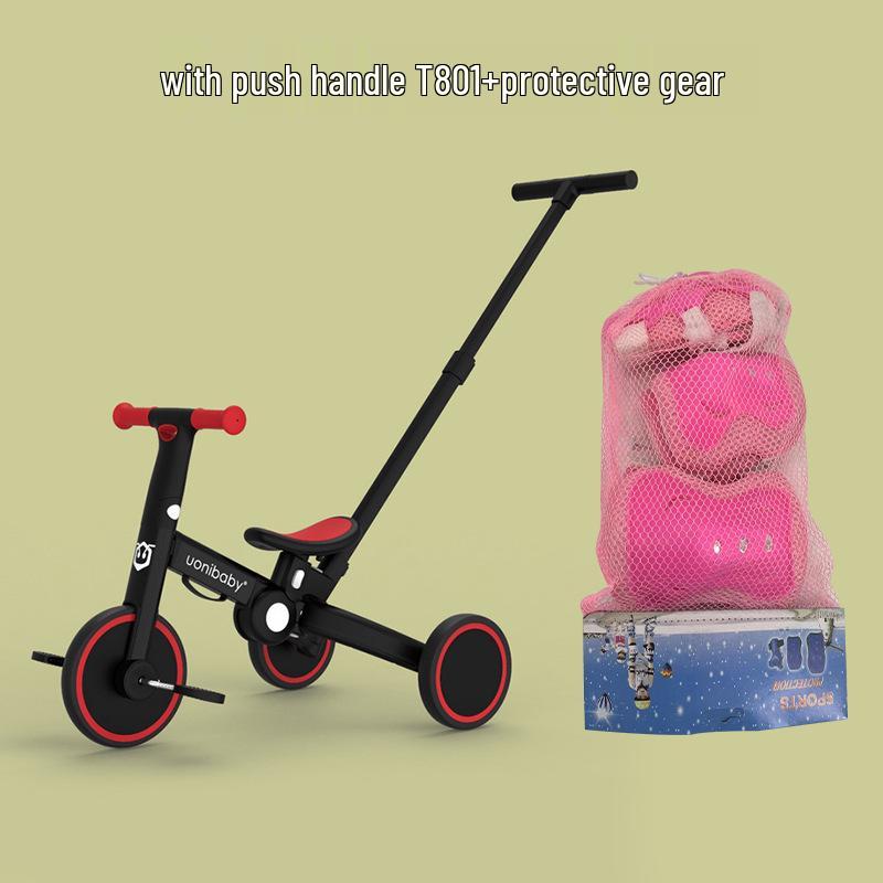 Трехколесный велосипед-коляска Uonibaby для малышей и складной беговел для возраста 1-3 года
