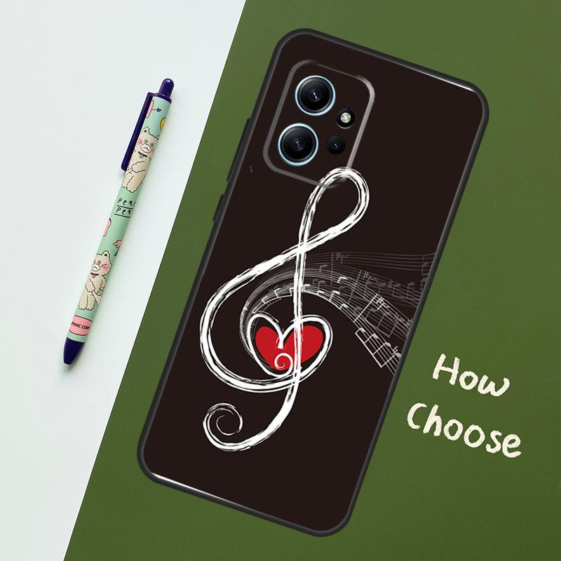 Minimalist Music Lover Case For Xiaomi Redmi Note 14 Pro 13 9 10 11 12 12S Cover For Redmi 15C 15 13C 12C 14C 10C