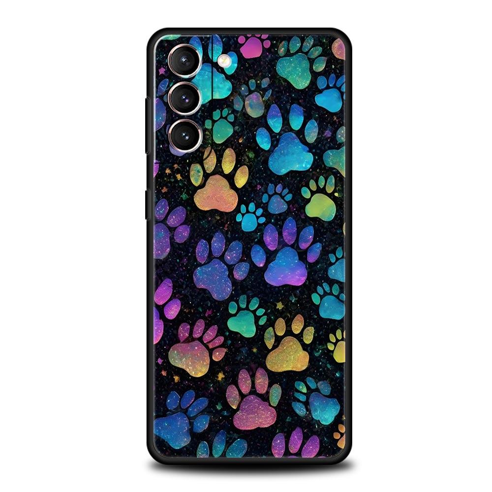 Dog Paw Phone Case For Samsung Galaxy S25 S24 S23 S22 S20 Ultra S21 FE 5G S10 Plus S10E Soft TPU Cover