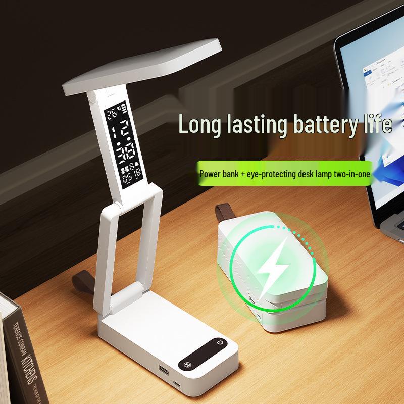 Smart Rechargeable Folding Table Lamp for Students with Eye Protection and Timer