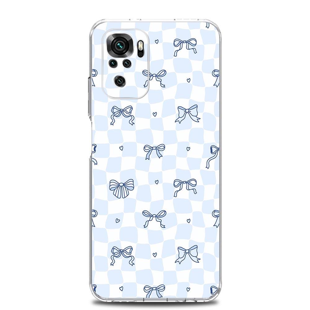 Phone Case For Xiaomi Redmi Note 15 14 13 12 4G 10 11 Pro Plus 5G 14C 13C 12C 10C Clear Soft TPU Cover Cute Pink Heart Bow