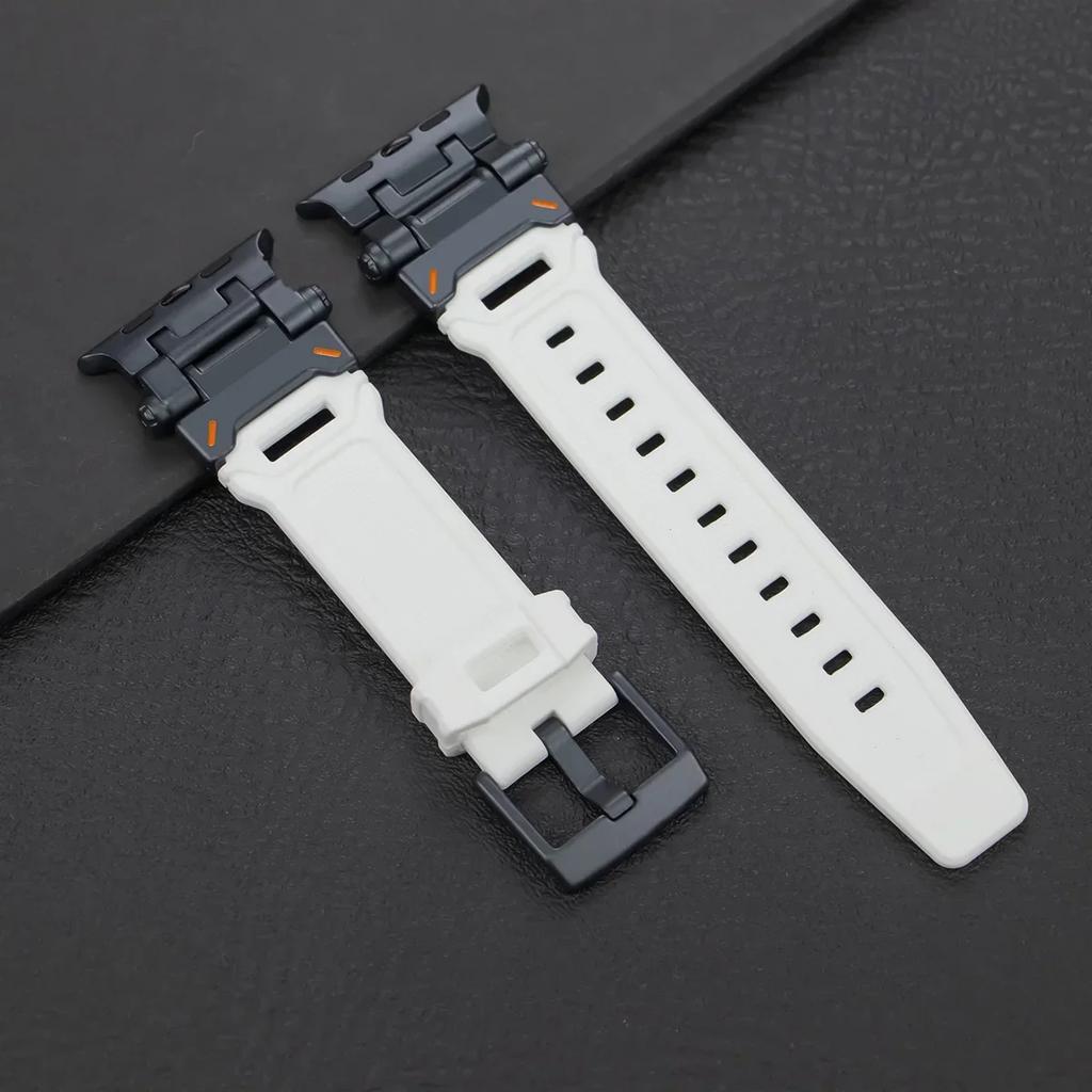 Silicone Sport Band for Apple Watch Ultra 49mm 45mm 42 44mm Rubber Strap for iWatch Series 9 8 7 Se 6 5 4 Ultra 2 49 Correa