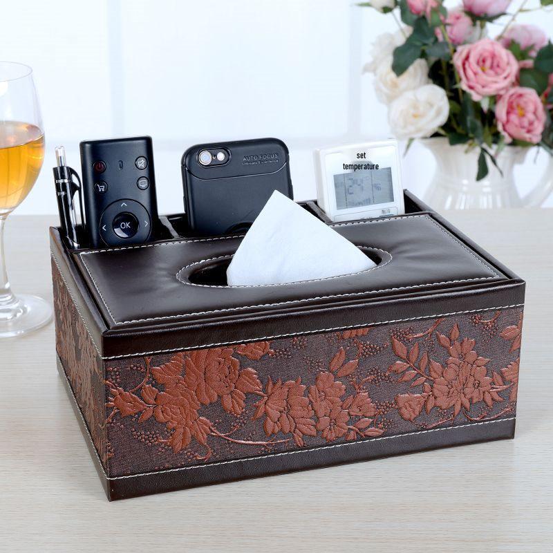 Multi-functional Tissue Box with Remote Control Storage for Living Room