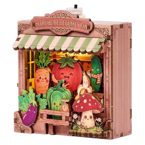 Mini Cute Refrigerator Magnets DIY 3D Puzzle Magnetic Building Blocks Assemble
