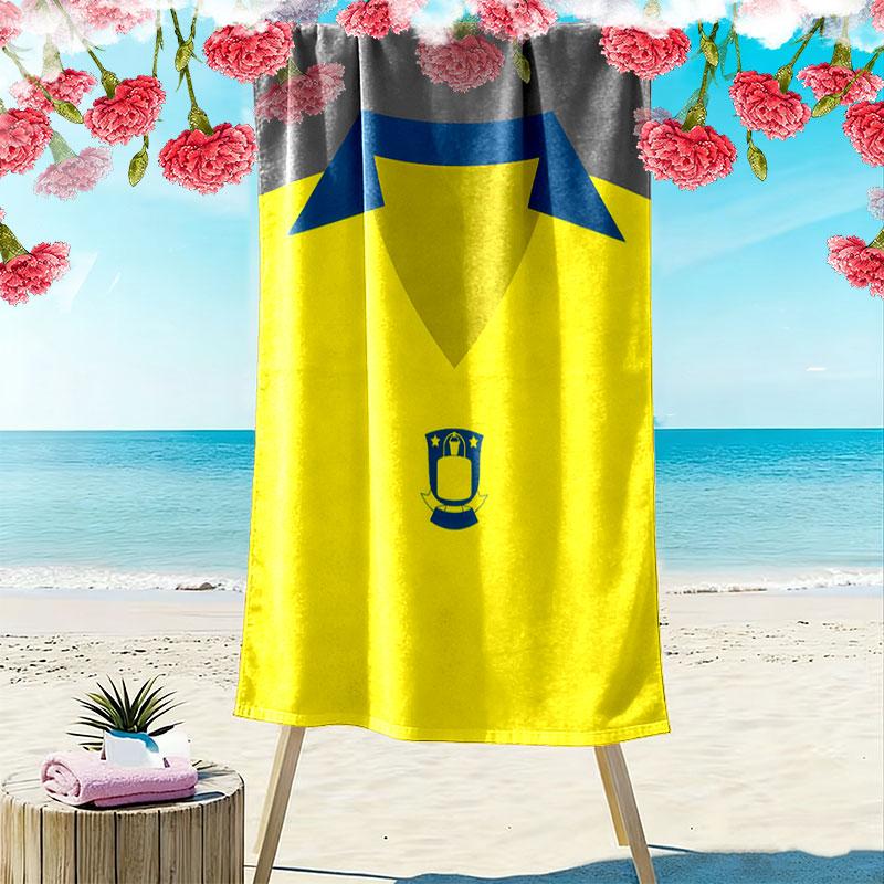 Brøndby IF LOGO Print Beach Towel, Large Soft Quick Dry Towel for Beach Camping Swimming