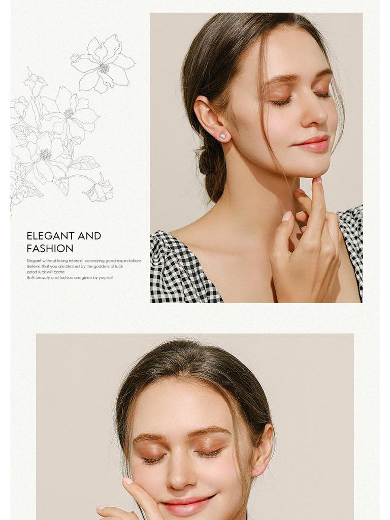 Modian S925 Sterlingsilber-Opalohrringe – einzigartiger Schmuck im Nischendesign und coolem Stil für Damen.