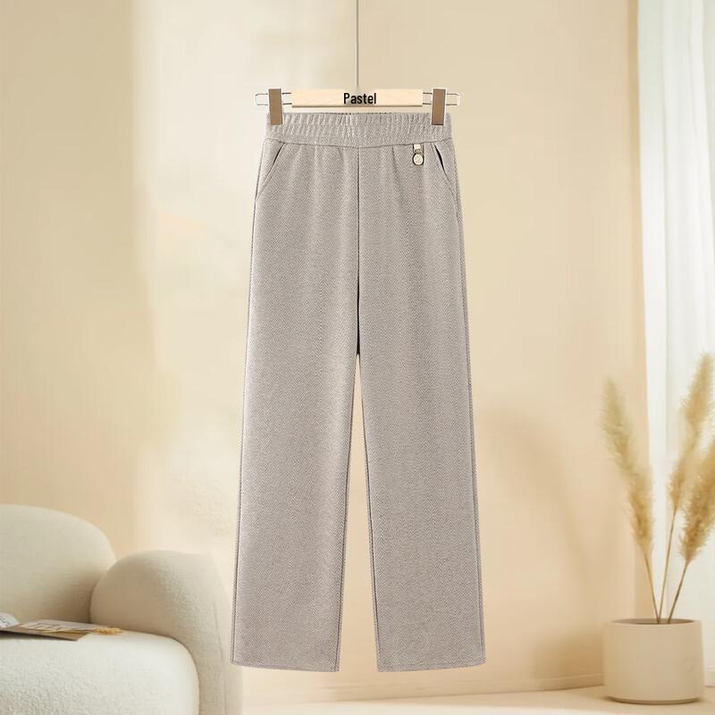 

Pastel Women s Casual Wool Blend Elastic Waist Trousers 4XL
