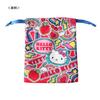 Small Planet Sanrio Ribbon Drawstring Bag Hello Kitty Sticker Mix