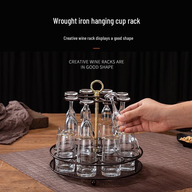 Круглая двухъярусная железная подставка для бокалов Spirit