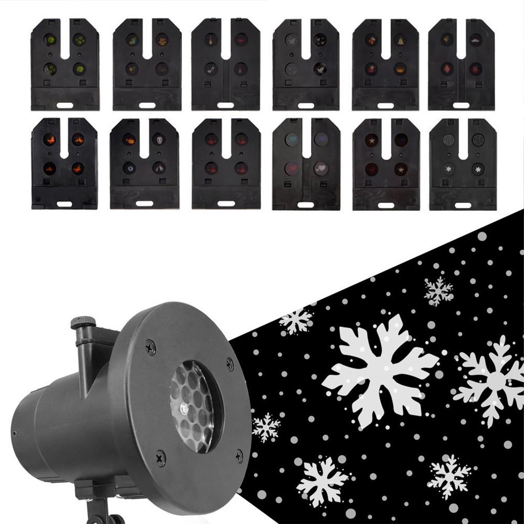 Snowflake Projector Lights Waterproof LED Snowfall Lights Christmas Snowflake Projection Lights for Christmas Decorations Lights