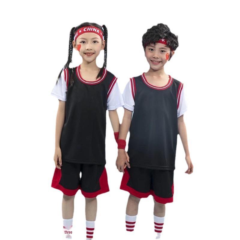 Two-Piece Girls' Basketball and Jump Rope Sports Uniform Set