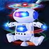 1Pcs Kids Robot Rotating Dance Toys With Music Led Light Electronic Walking Toys Fun Toy For Boys Girls Birthday Christmas Gift
