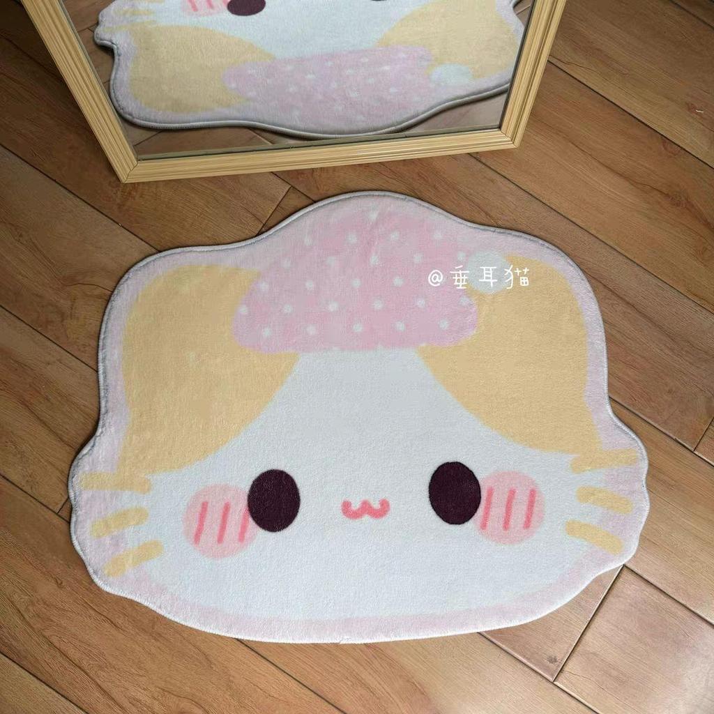 Cartoon Cute Bedroom Bedside Blanket Dresser Makeup Bathroom Bathroom Absorbent Non-slip Foot Pad