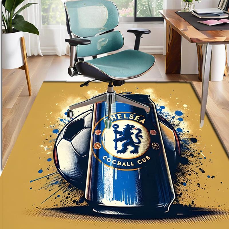 Football Club F.C Pattern Rug, Indoor/Outdoor Mat, for Picnic, Gameroom, Bedroom, Office, Living Room, Home Decor Carpet, Birthday Gift