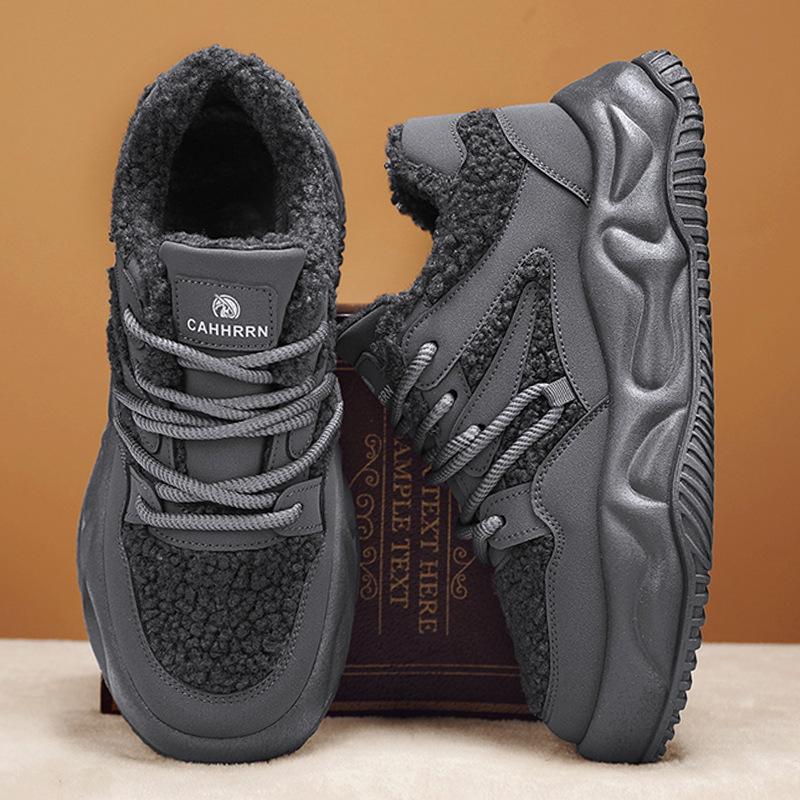 Cotton shoes men's winter velvet warm fashion platform men's board shoes versatile casual bread non-slip snow boots