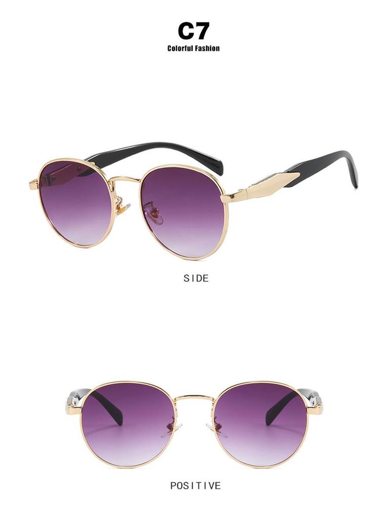 2024 Round Fashion Sunglasses: European & American High-End Street Style