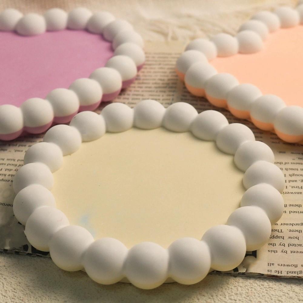 Runde Aufbewahrungstablettform Durchscheinende Gips-Tablettform Kreative Untersetzer Silikonform Hochzeitsdeko