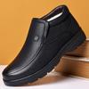 Men's High-Top Non-Slip Cowhide Warm Winter Shoes
