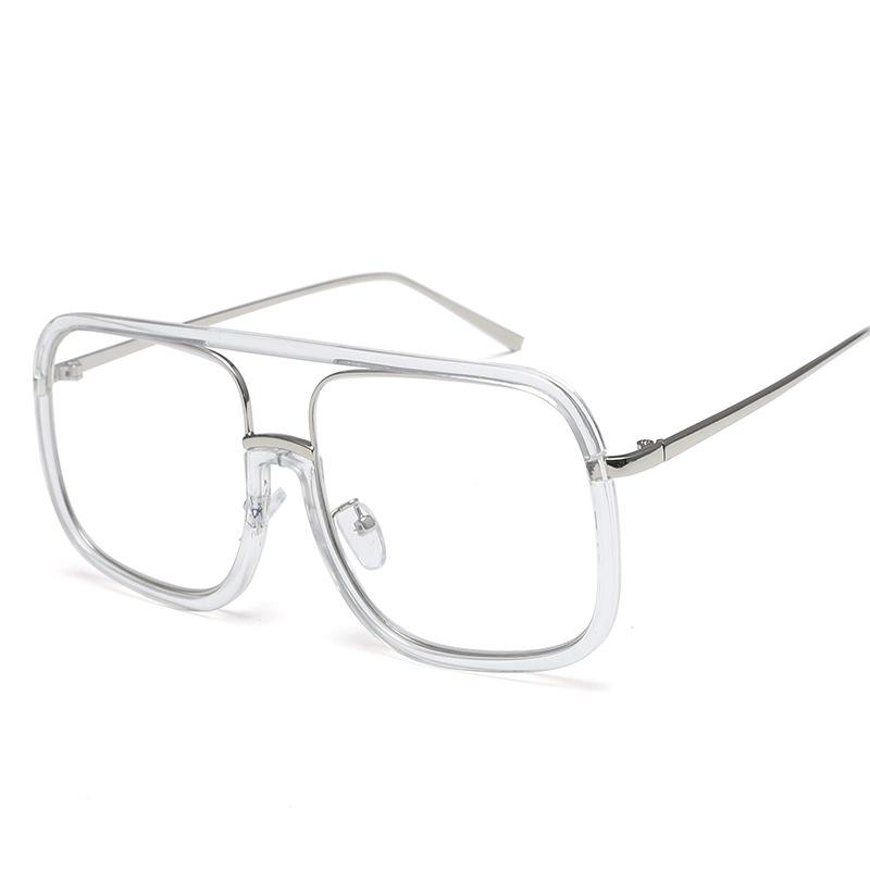 

Luxury Oversized Square Sunglasses Women Retro Brand Designer Transparent Galsees For Men Ladies Goggles Eyewear AS