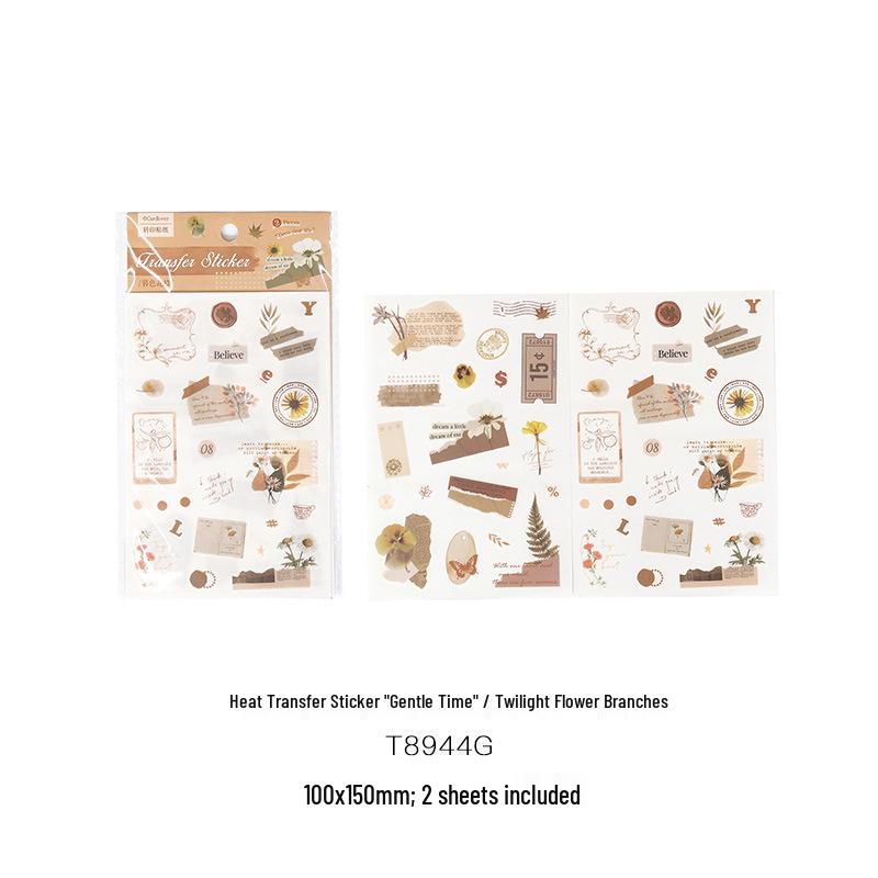 Letter Lover Heat Transfer Stickers: Gentle Time Series Planner DIY Gifts & Decorative Art