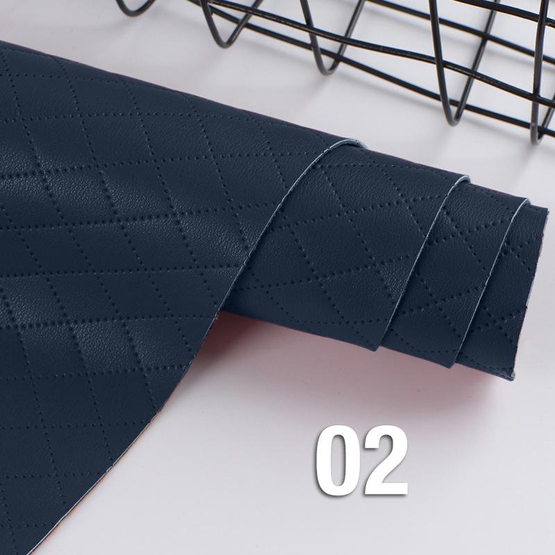 1/2 Yards Rhombus Plaid PU Lederstoff 1mm weiches elastisches Leder für DIY Sofa Schuhtaschen Auto Interieur Tischmatte Home Polster