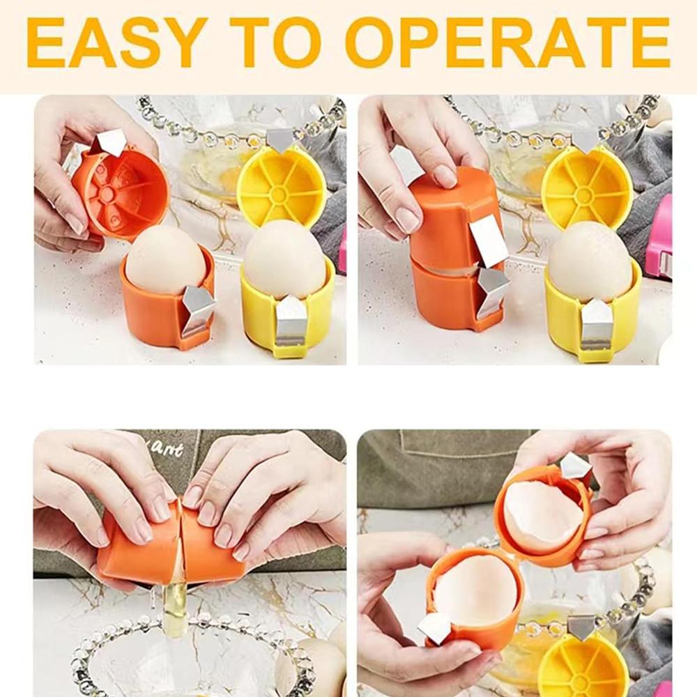1Pcs Handheld Egg Cracker for Raw Eggs Breaker Egg Shell Cutter Kitchen Gadgets