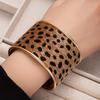 Unisex Leopard Print Leather Bangle: Trendy Ins-Style European & American Bracelet