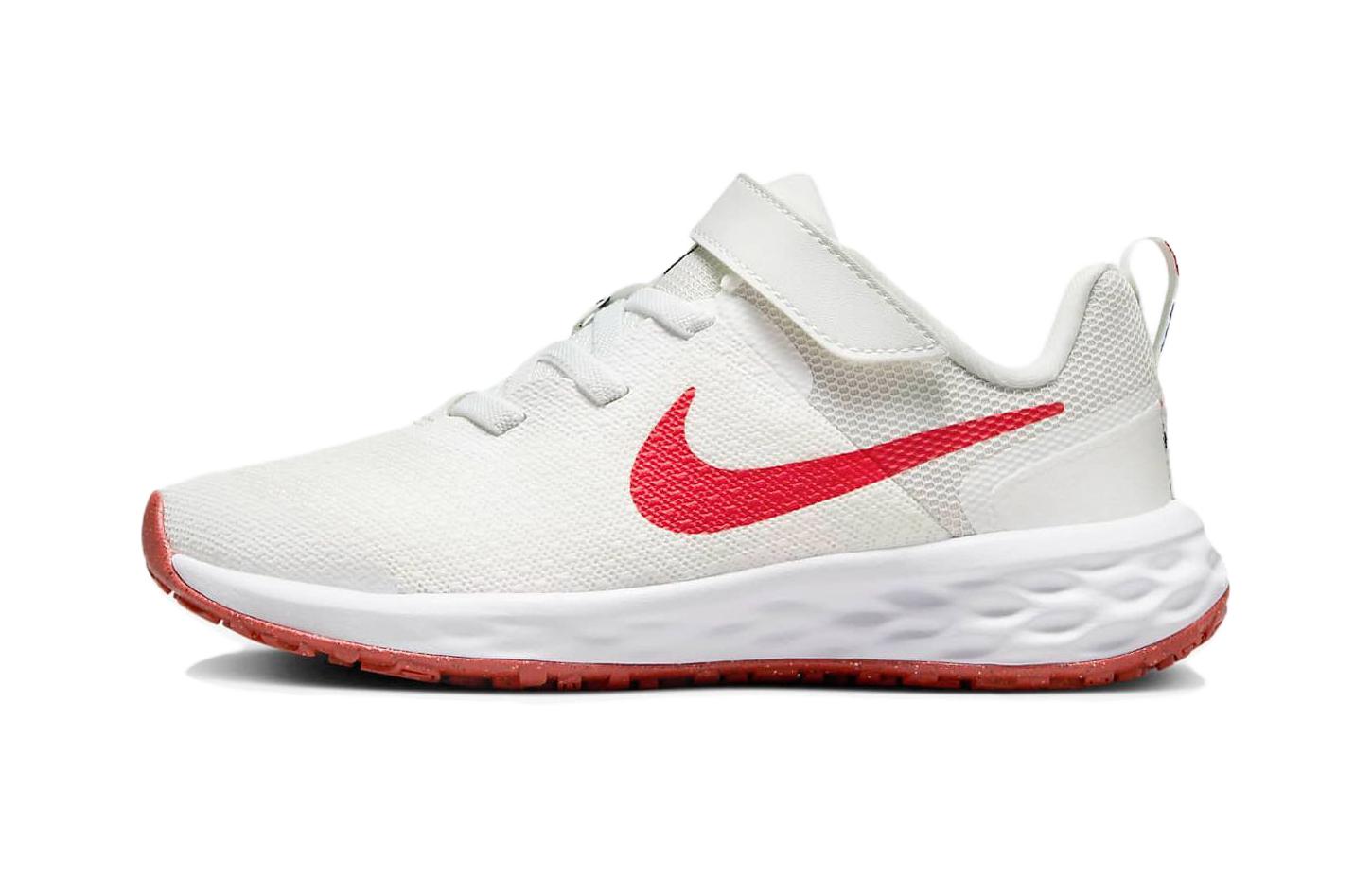 

Nike REVOLUTION 6 Breathable Support Low top Kids Running Shoes White Red Children Aged 3 7 Years Old DD1095-102 29.5