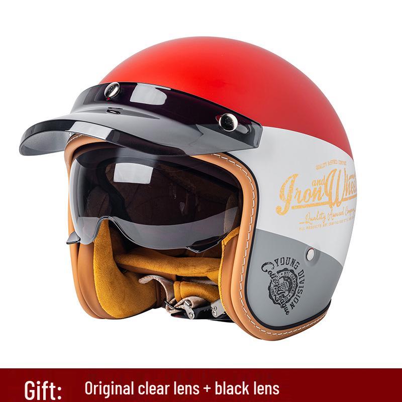 Best-Selling 3/4 DOT Motorcycle Helmet for Men & Women – Retro Scooter/Moped/Cruiser Style