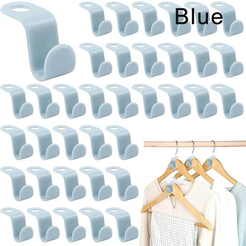 Clothing Storage Clothes Organizer Hanger Connection Home Assembly Closet for Clothes Plastic Save Space 10/20PCS Stackable Hook