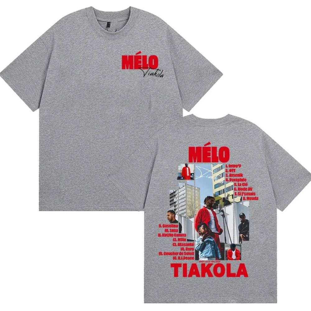 

Rapper TIAKOLA MELO Tour 2026 Graphic Women Unisex Retro High Quality ONeck Women Tshirts Hip Hop Clothing Oversized Tshirt S