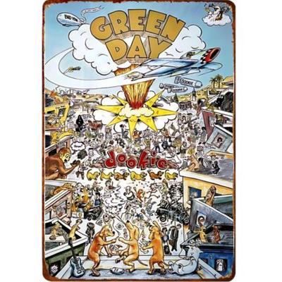 Band Vintage Metal Sign 90s Alternative Rock Tin Sign 12x8 Inch