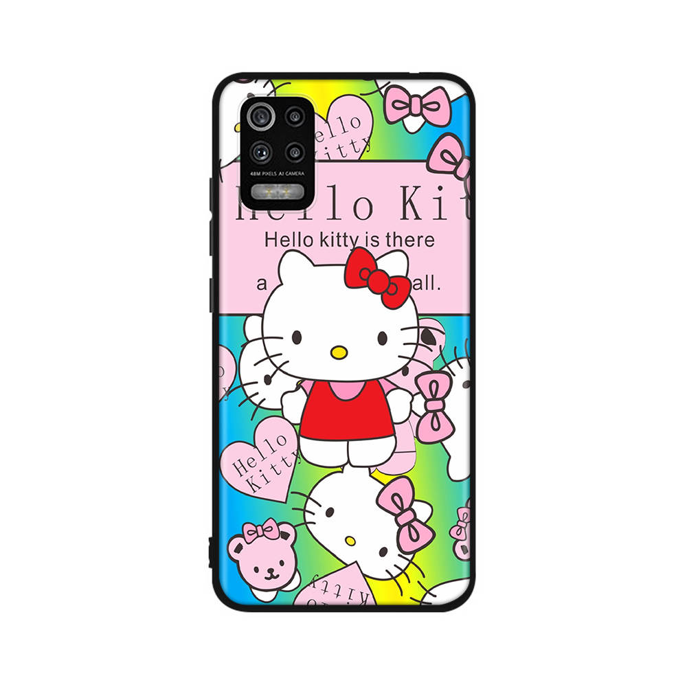 KT59 Hello Kitty Girl Case for Samsung A04 A14 A23 A34 A54 M23 M33 M52 M53 Realme 10 9 C30S C35 C55 VIVO Y02S Y21 Y33S Y51 X80 Pro Clear Cover