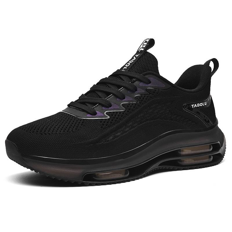 2025 Foreign Trade Flying Weaving Breathable Casual Fashion Low-top Air Cushion Dad Shoes Men's Trendy Shoes Sports Shoes Independent Station