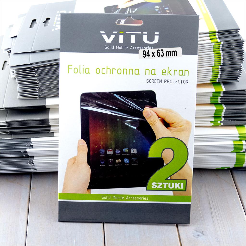 VITU Screen Protector Film, 2-Pack, 94x63mm (9.4x6.3cm) – 4.5"